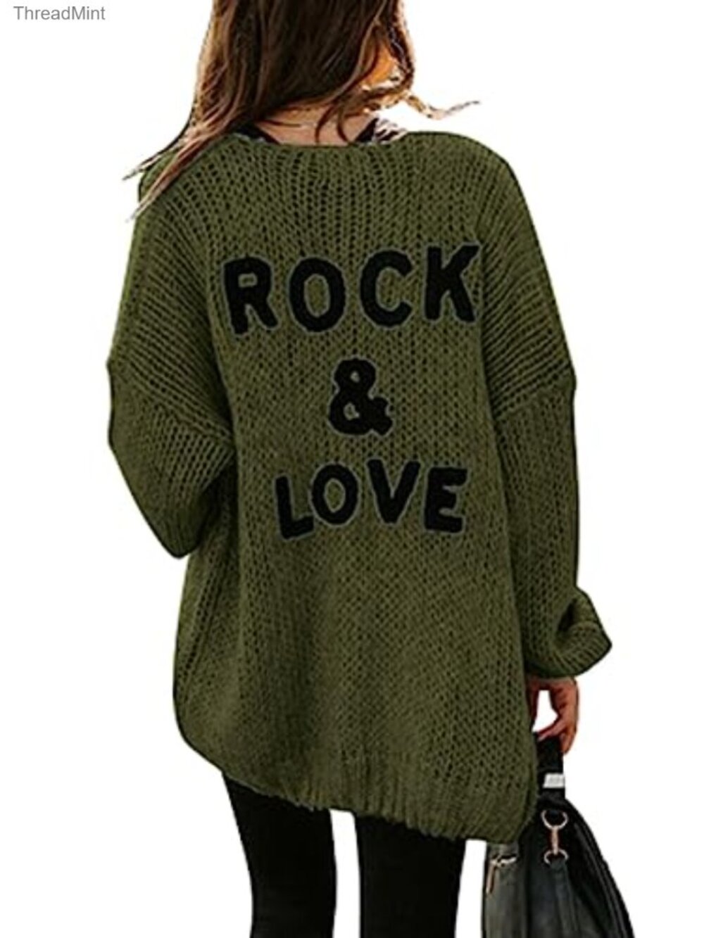 Open Front Long Sleeve Knit Cardigan Sweater Soft Loose Draped Coat